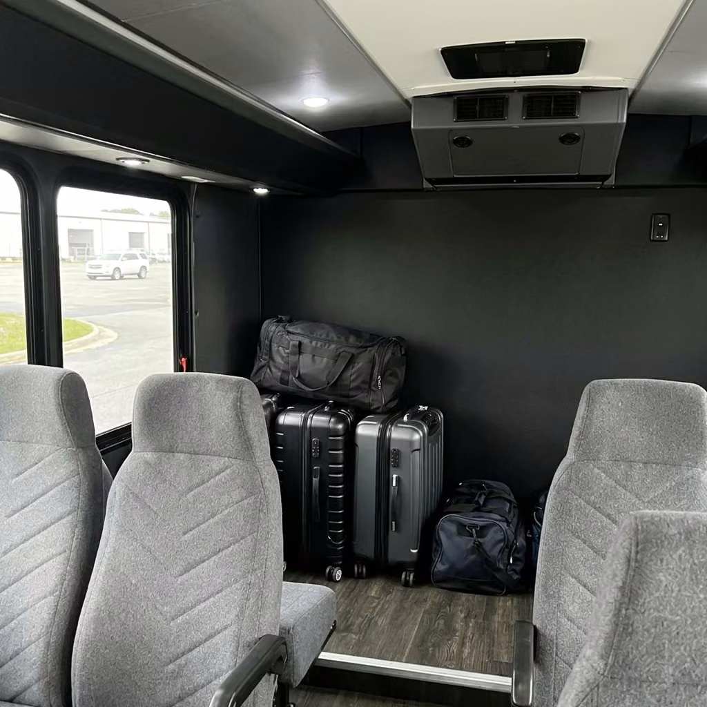 hinesville 15 passenger minibus luggage area