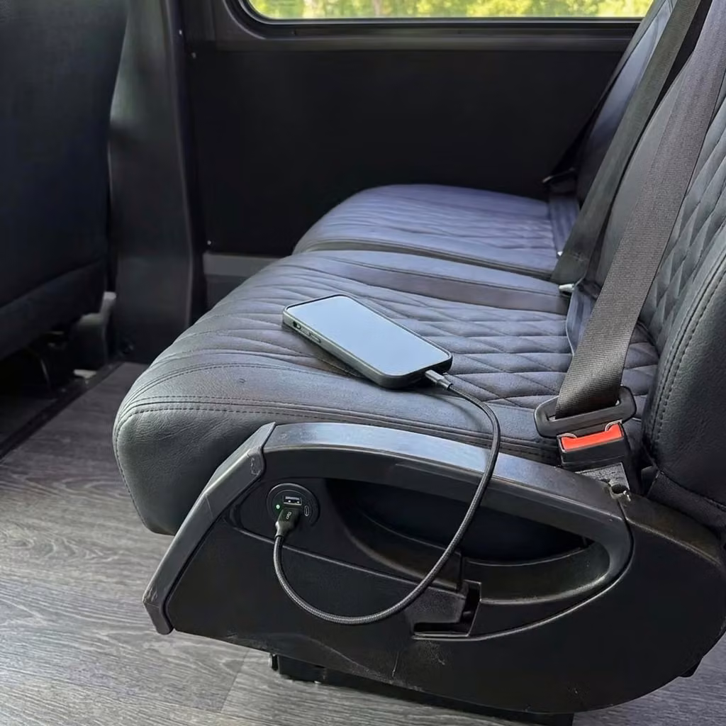 hinesville 20 passenger minibus usb charging