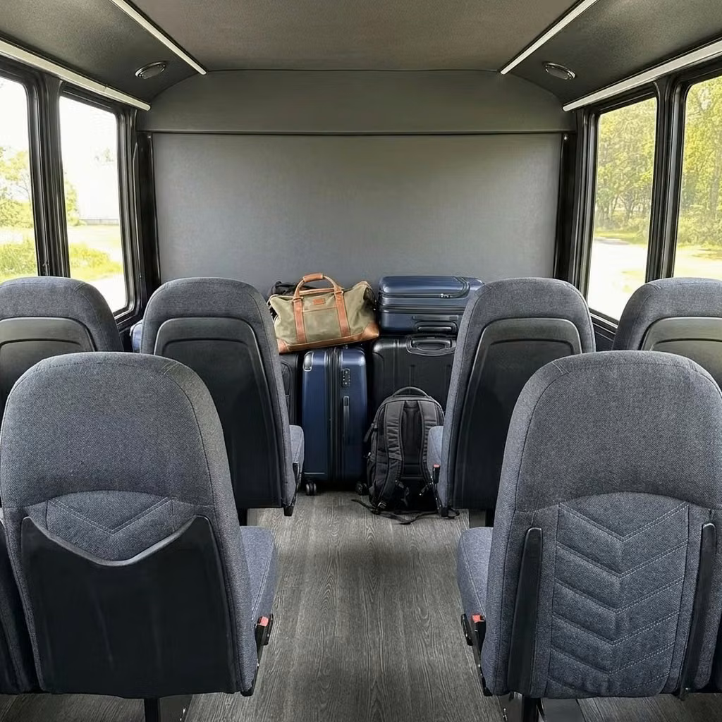 hinesville 25 passenger minibus luggage area