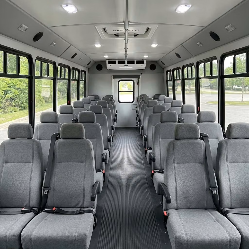 hinesville 30 passenger minibus seating