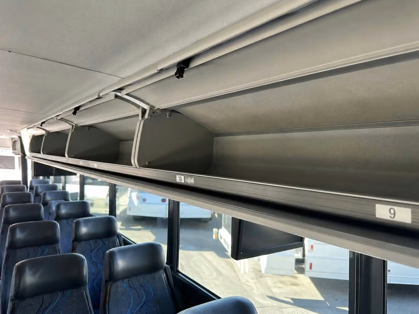 hinesville charter bus overhead storage