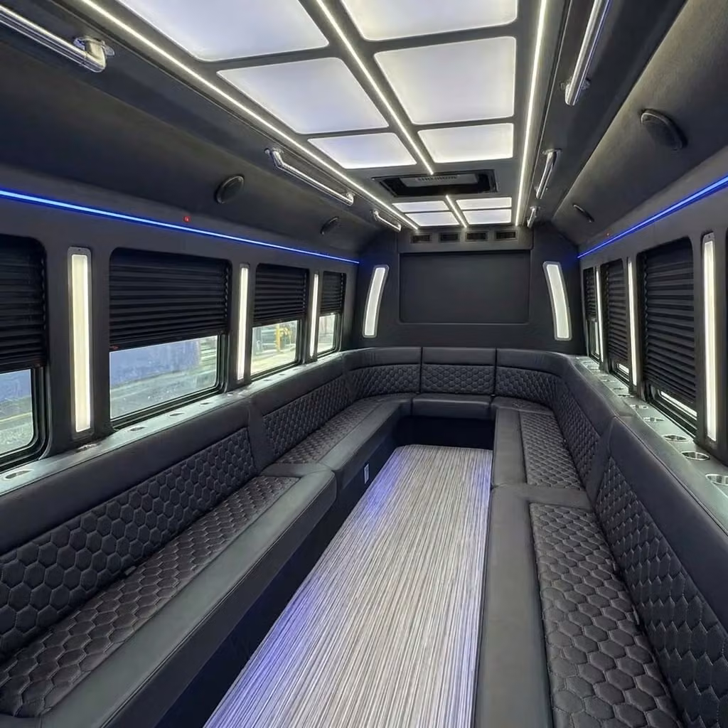 hinesville party bus wraparound seating