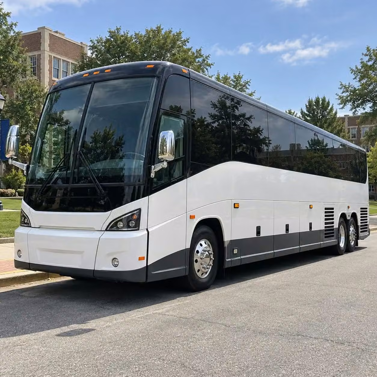 hinesville sports charter buses with wifi power outlets tvs and restrooms