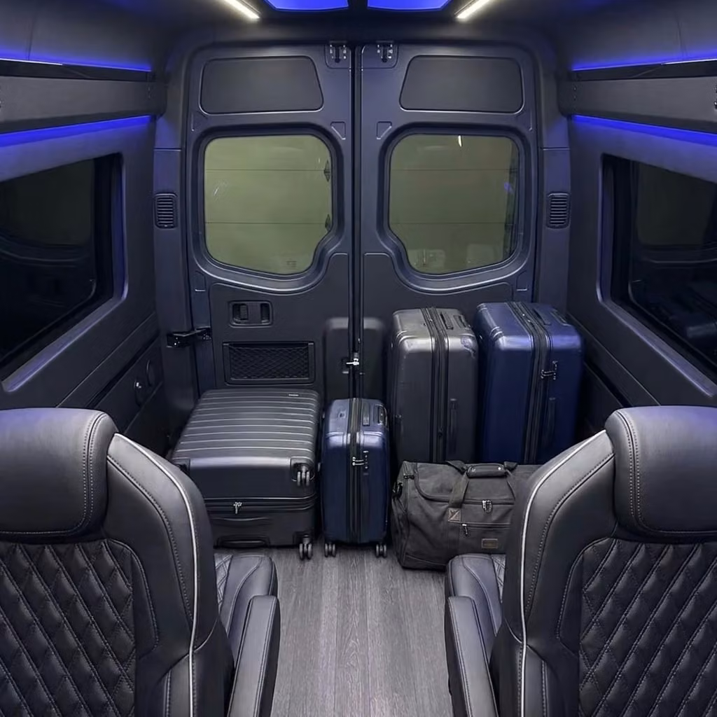 hinesville sprinter van rental with driver luggage area